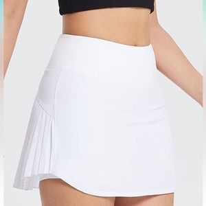 White tennis skirt